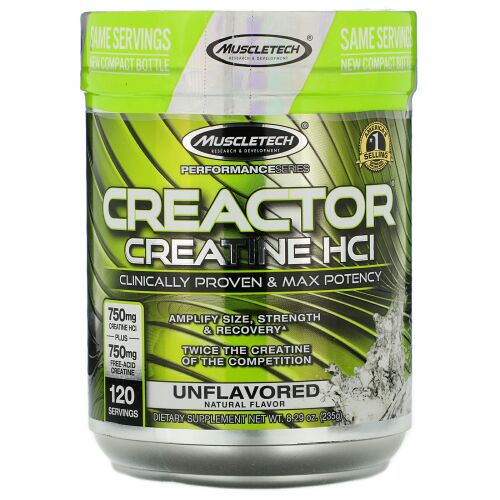 Muscletech, Performance Series, CREACTOR, Creatine HCI, Unflavored, 8.29 oz (235 g)