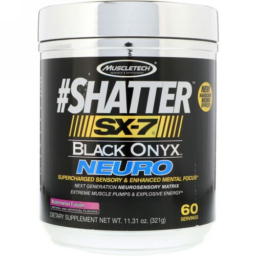 Muscletech, #Shatter SX-7 Black Onyx Neuro, Watermelon Fusion, 11.31 oz (321 g) (Discontinued Item)