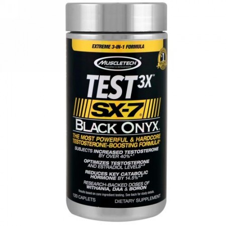 Muscletech, テスト3X、SX-7、ブラックオニキス、キャプレット120個 (Discontinued Item)