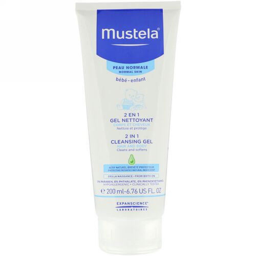 Mustela, ベビー、2 in 1クレンジングジェル、普通肌用、6.76液量オンス (200ml) (Discontinued Item)