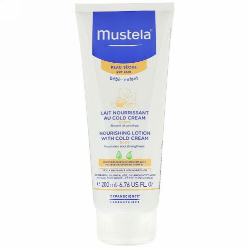 Mustela, ベビー、栄養ボディローション、コールドクリーム配合、乾燥肌用、6.76液量オンス (200ml) (Discontinued Item)