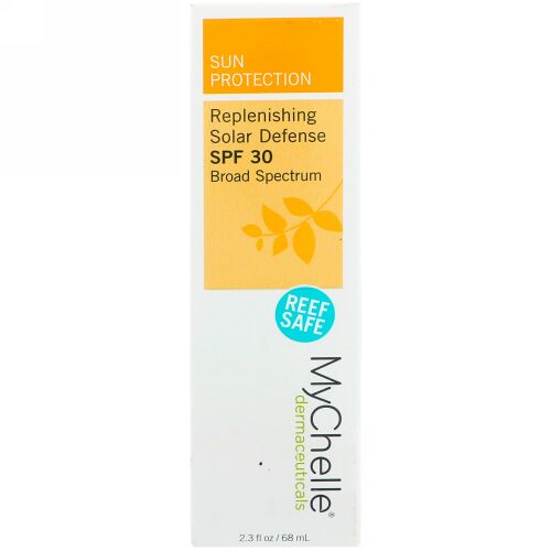 MyChelle Dermaceuticals, 補充ソーラーディフェンス、SPF30ブロードスペクトル、2.3 fl oz (68 ml) (Discontinued Item)