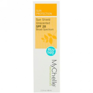 MyChelle Dermaceuticals, サンシールド、SPF 28、無香、2.3液量オンス (68 ml) (Discontinued Item)