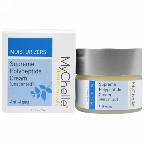 MyChelle Dermaceuticals, スプリーム ポリペプチド モイスチャライザー、香料不使用クリーム、1.2 fl oz (35 ml) (Discontinued Item)