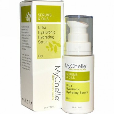MyChelle Dermaceuticals, ウルトラ ヒアルロン ハイドレーティング セラム、ドライ、ステップ3、1 fl oz (30 ml) (Discontinued Item)