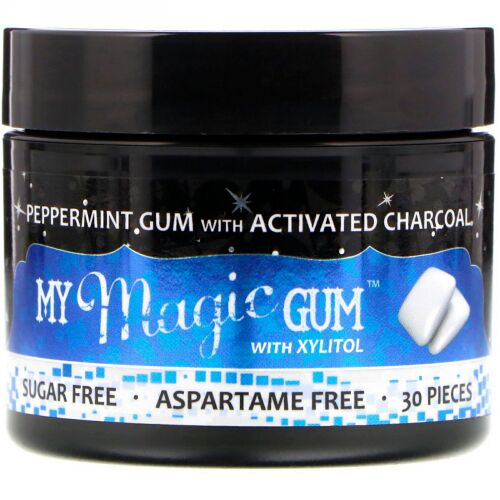 My Magic Mud, My Magic Gum with Xylitol and Activated Charcoal, Peppermint, 30 Pieces (Discontinued Item)