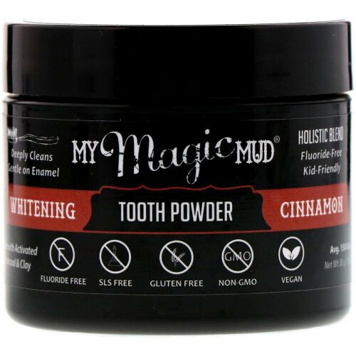 My Magic Mud, ホワイトニングトゥースパウダー、シナモン、1.06オンス (30 g) (Discontinued Item)