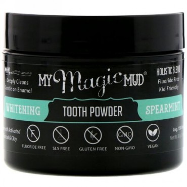 My Magic Mud, ホワイトニング歯磨き粉、スペアミント、1.06 oz (30 g) (Discontinued Item)