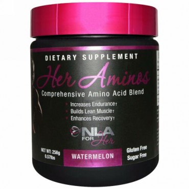 NLA for Her, Her Aminos（女性用アミノ酸）、 総合アミノ酸ブレンド、 ウォーターメロン、 0.57 ポンド (258 g) (Discontinued Item)