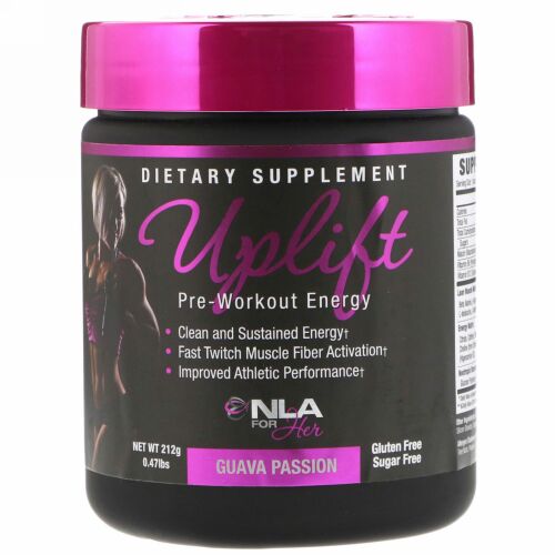 NLA for Her, Uplift, Pre-Workout Energy, Guava Passion, 0.47 lbs (212 g) (Discontinued Item)