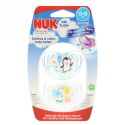 NUK, エアフロー、歯列矯正おしゃぶり、ボーイ、生後0-6ヶ月、おしゃぶり2個 (Discontinued Item)