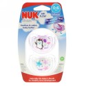 NUK, エアフロー、歯列矯正おしゃぶり、ガール、生後0-6ヶ月、おしゃぶり2個 (Discontinued Item)