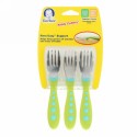 NUK, ガーバー、子供用フォーク、グリーン、生後18ヶ月以上、幼児用フォーク3本