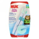 NUK, ニッコリ & クスクス、トレーニング歯ブラシセット、生後3ヶ月以上、1セット (Discontinued Item)