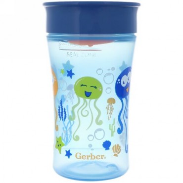 NUK, マジック 360、マジカル・スパウトレスカップ、生後12か月以上、少年用、1個入り、 10 oz (300 ml)