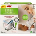 NUK, Simply Natural、ボトル、1ヶ月以上、中型、3パック、各9オンス (270 ml)