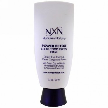 NXN, Nurture by Nature, Power Detox Clear Complexion Mask, Oily / Combination Skin, 3.3 oz (100 ml0 (Discontinued Item)