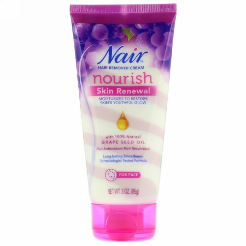 Nair, Nourishing Skin Renewal, Hair Remover Cream With Grape Seed Oil, 3 oz (85 g) (Discontinued Item)