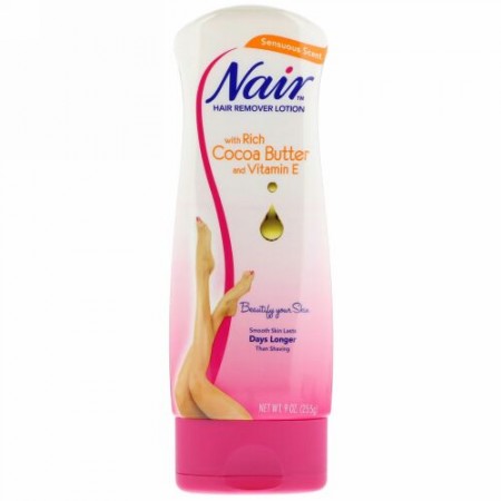 Nair, リッチココアバター＆ビタミンE配合ヘアリムーバーローション、9 oz (255 g) (Discontinued Item)