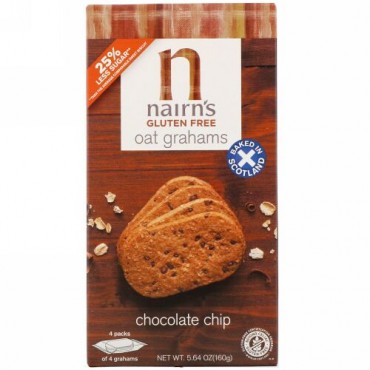 Nairn's, グルテンフリー、オーツ麦クッキー、チョコレートチップ、160g (Discontinued Item)