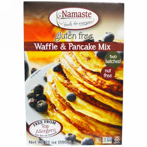 Namaste Foods, グルテンフリー ワッフル＆パンケーキミックス, 21オンス（595 g） (Discontinued Item)