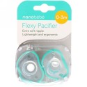 Nanobebe, フレキシーおしゃぶり、生後0〜3カ月、コガモ、2個パック (Discontinued Item)
