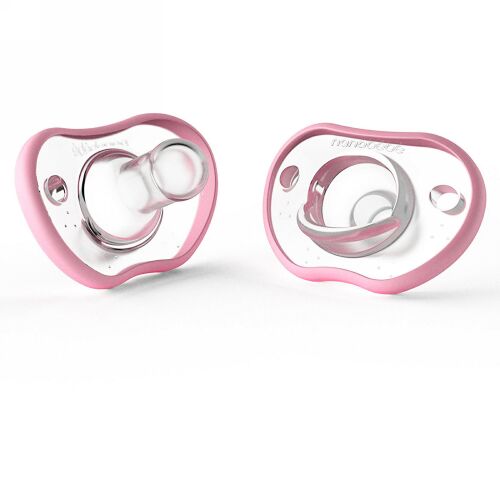 Nanobebe, フレキシーおしゃぶり、生後3カ月以上、ピンク、2個パック (Discontinued Item)