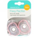Nanobebe, フレキシーおしゃぶり、生後3カ月以上、ピンク、2個パック (Discontinued Item)