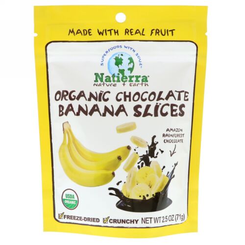 Natierra, Organic Freeze-Dried, Chocolate Banana Slices, 2.5 oz (71 g) (Discontinued Item)