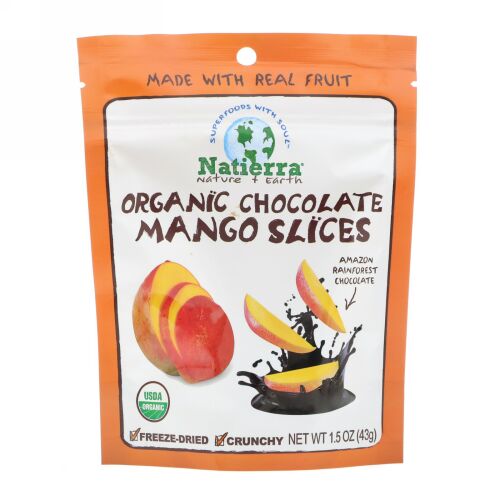 Natierra, Organic Freeze-Dried, Chocolate Mango Slices, 1.5 oz (43 g) (Discontinued Item)
