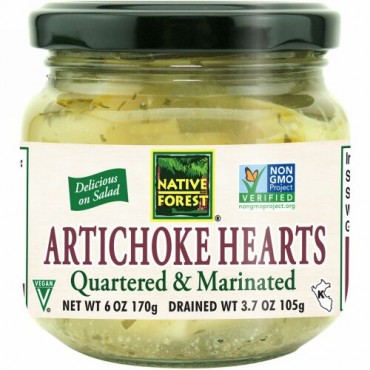Native Forest, Edward & Sons, Native Forest, Artichoke Hearts, Quartered & Marinated, 6 oz (170 g) (Discontinued Item)