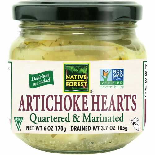 Native Forest, Edward & Sons, Native Forest, Artichoke Hearts, Quartered & Marinated, 6 oz (170 g) (Discontinued Item)