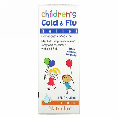 NatraBio, 子ども用風邪＆インフルエンザリリーフ, 30ml（1fl oz）