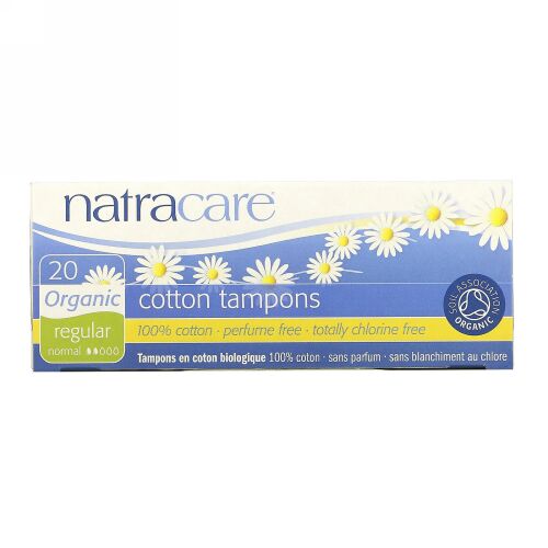 Natracare, オーガニック・コットンタンポン、レギュラー、20 個入