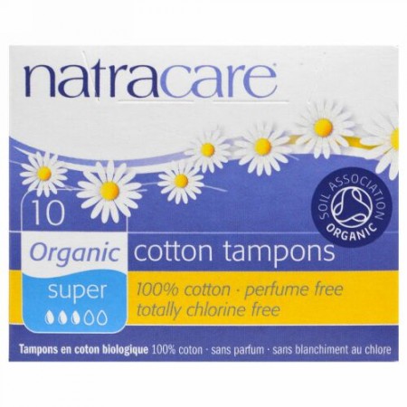 Natracare, オーガニックコットンタンポン、上級、10本 (Discontinued Item)