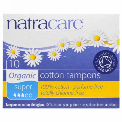 Natracare, オーガニックコットンタンポン、上級、10本 (Discontinued Item)