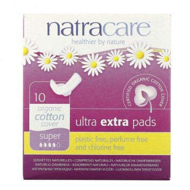 Natracare, オーガニック＆ナチュラル ウルトラパッド、スーパー、10個入