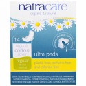 Natracare, ウルトラパッド、オーガニック綿カバー、レギュラー、ノーマル、14個