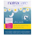 Natracare, ウルトラパッド、オーガニックコットンカバー、スーパー＋、12個