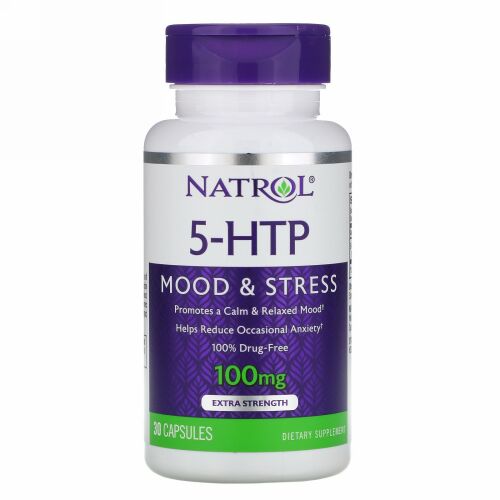 Natrol, 5-HTP, Extra Strength, 100 mg, 30 Capsules