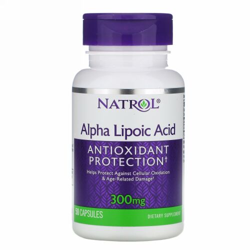 Natrol, アルファリポ酸,  300 mg,  50 カプセル
