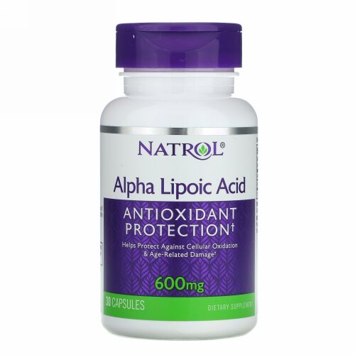 Natrol, アルファリポ酸、 600 mg、 30カプセル