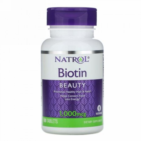 Natrol, ビオチン, 1000 mcg, 100 タブレット
