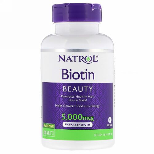 Natrol, ビオチン、エクストラストレングス、5000mcg、150錠 (Discontinued Item)