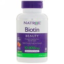 Natrol, ビオチン、即溶性、ストロベリー味、10,000 mcg、120錠 (Discontinued Item)