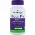 Natrol, ビオチンプラス、成分超増量タイプ、5,000mcg、60粒