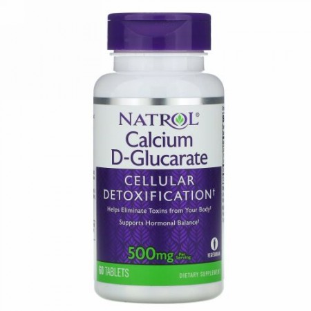 Natrol, カルシウムD-グルカレート、500mg、60錠 (Discontinued Item)