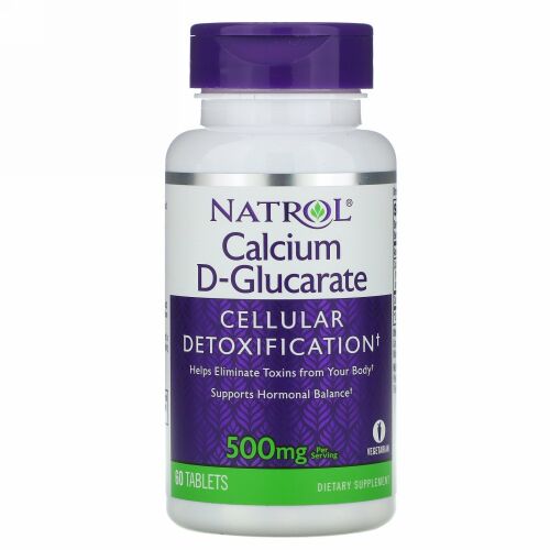Natrol, カルシウムD-グルカレート、500mg、60錠 (Discontinued Item)