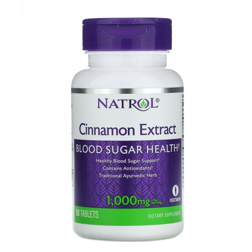 Natrol, シナモンエキス、1000mg、80錠