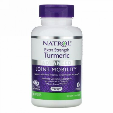 Natrol, 超強力ターメリック、改良型、 カプセル60粒
